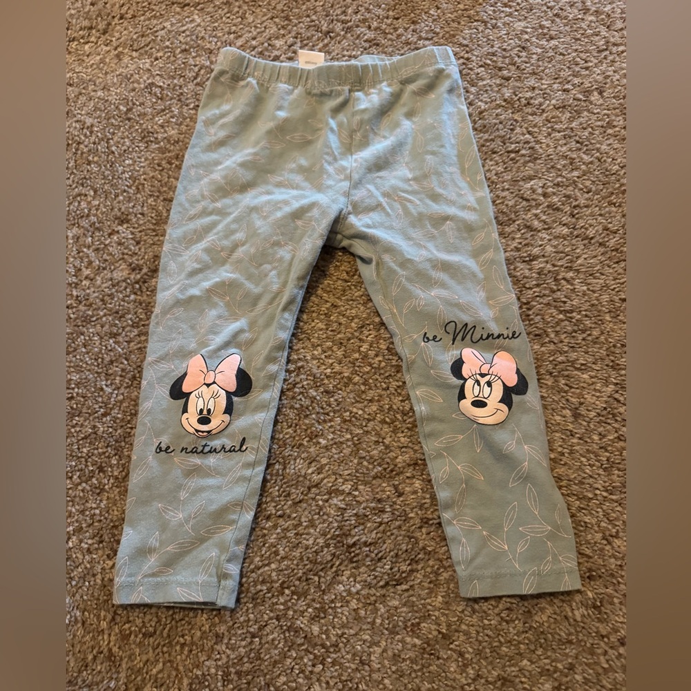 Disney Minnie Mouse Kids Pajama Bottoms - Light Blue with Pink